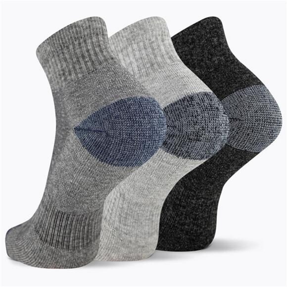 Merrell Men's and Women's Wool Everyday Hiking Socks-3 Pair Pack-Cushioned - Picture 2 of 7